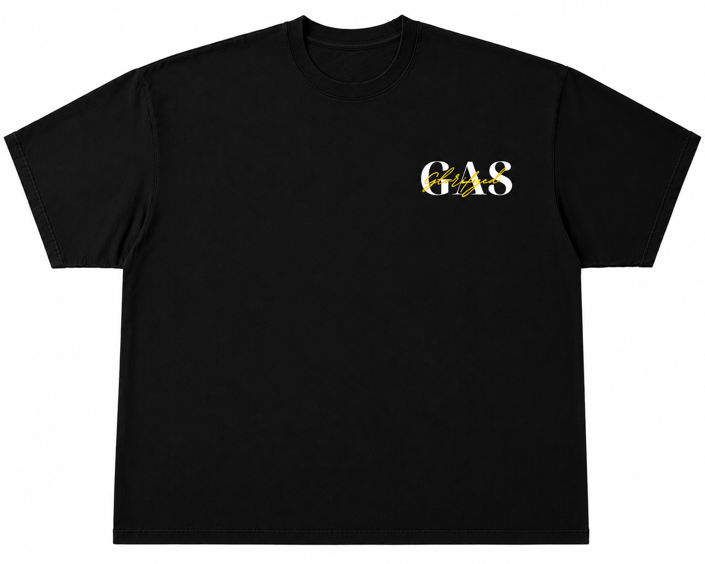 GAS Black Short Sleeve T-Shirt w/Small GAS Logo