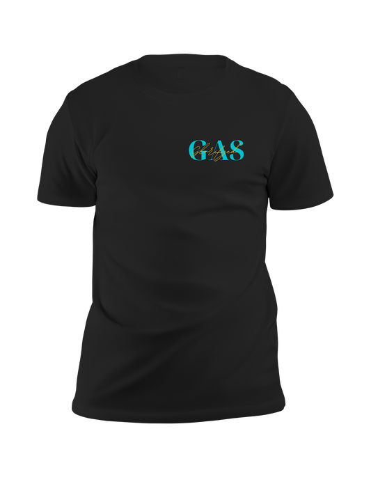 GAS Black Short Sleeve T-Shirt w/Small GAS Logo