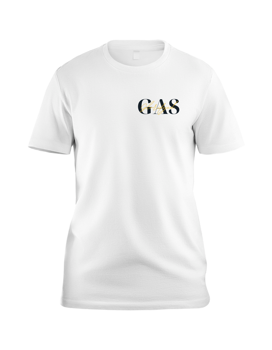 GAS White Short Sleeve T-Shirt w/Small GAS Logo