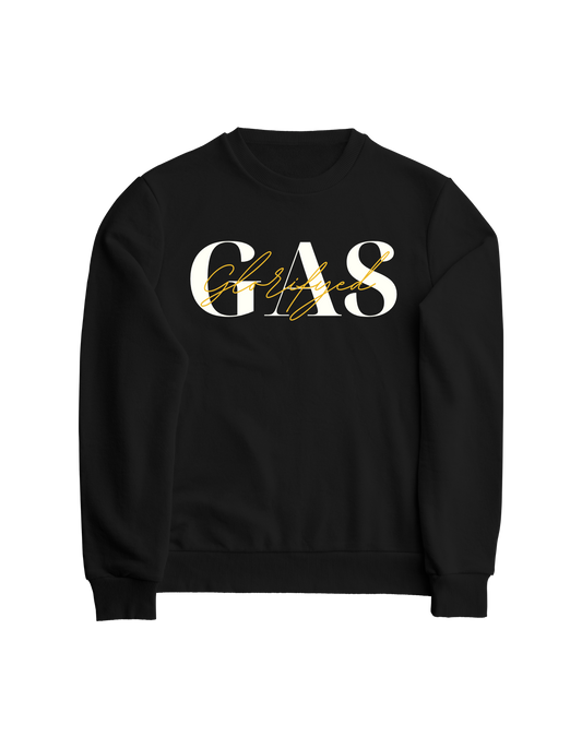 GAS Black Crewneck Sweatshirt