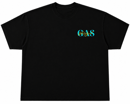 GAS Black Short Sleeve T-Shirt w/Small GAS Logo