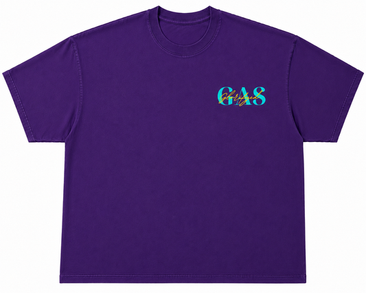 GAS Purple Short Sleeve T-Shirt w/Small GAS Logo